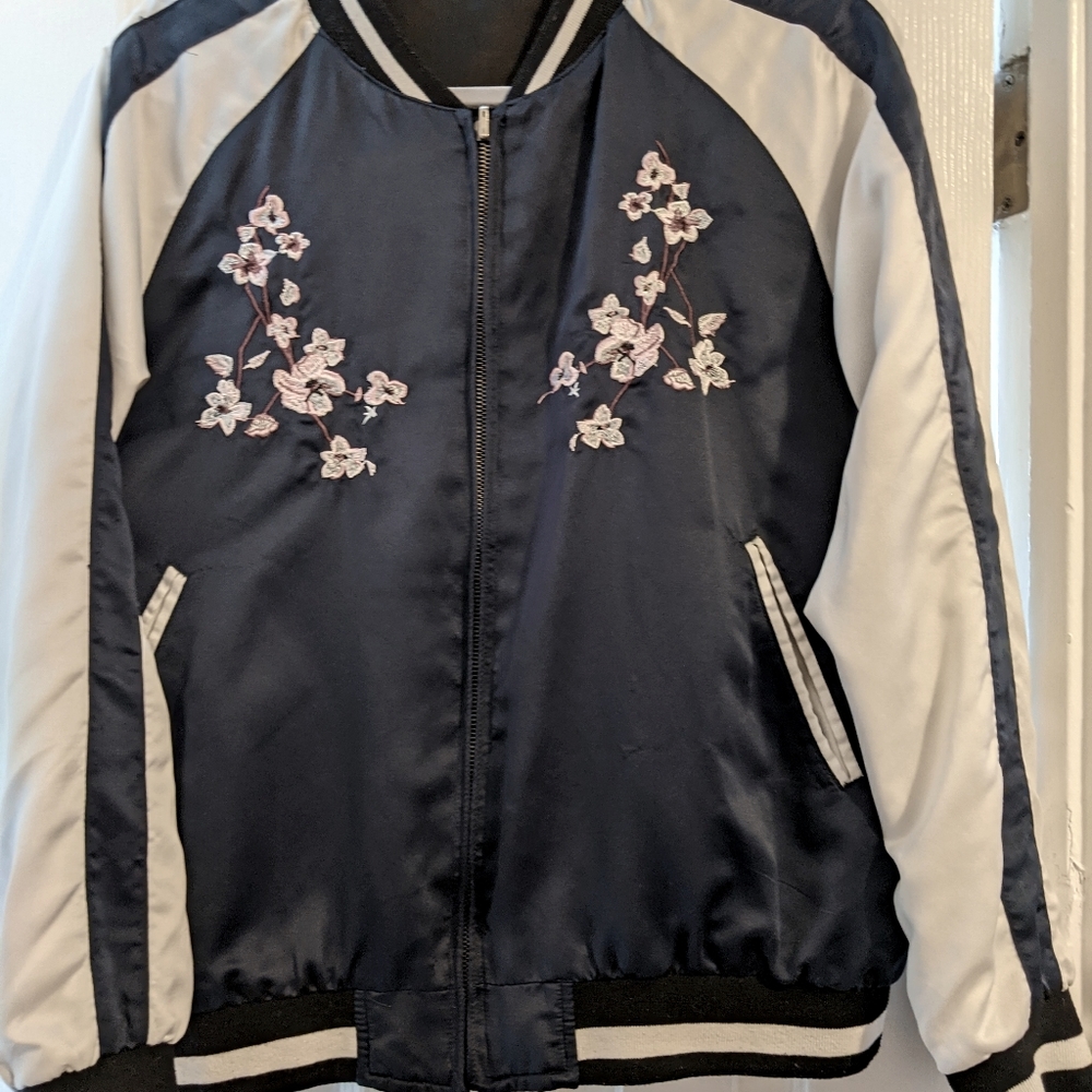 Floral Reversible bomber jacket